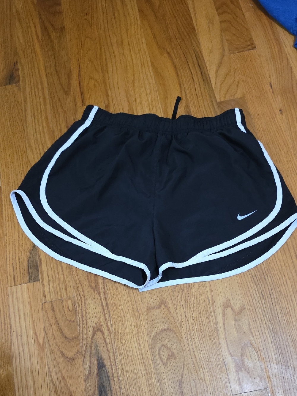 Women's Nike Black Athletic Shorts with White Piping